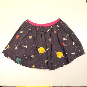 Mini Boden Space dog skirt Girls 5-6Y Magenta/Black